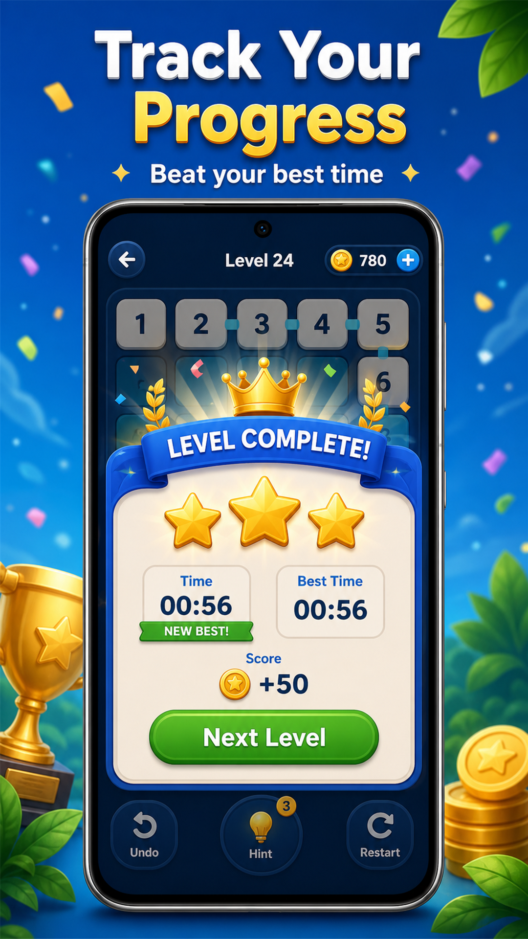 Progress and rewards screenshot